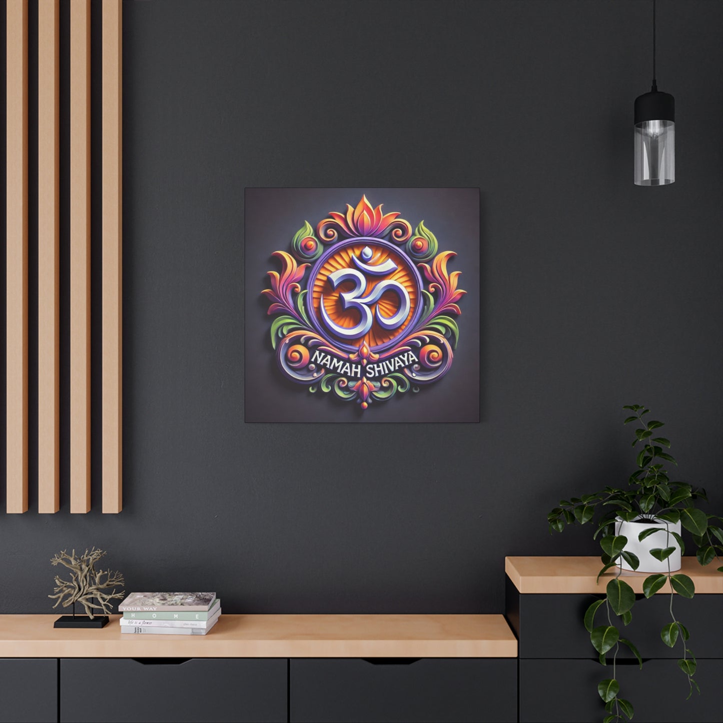 Vibrant OM Canvas Art: The Sound of the Universe