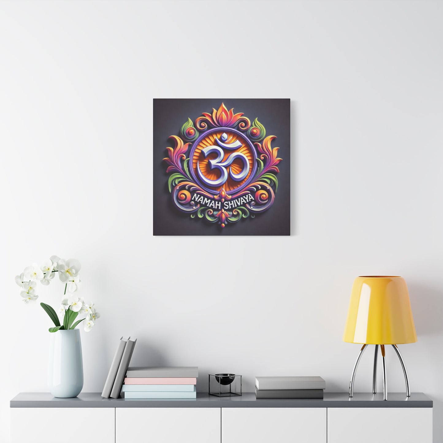 Vibrant OM Canvas Art: The Sound of the Universe
