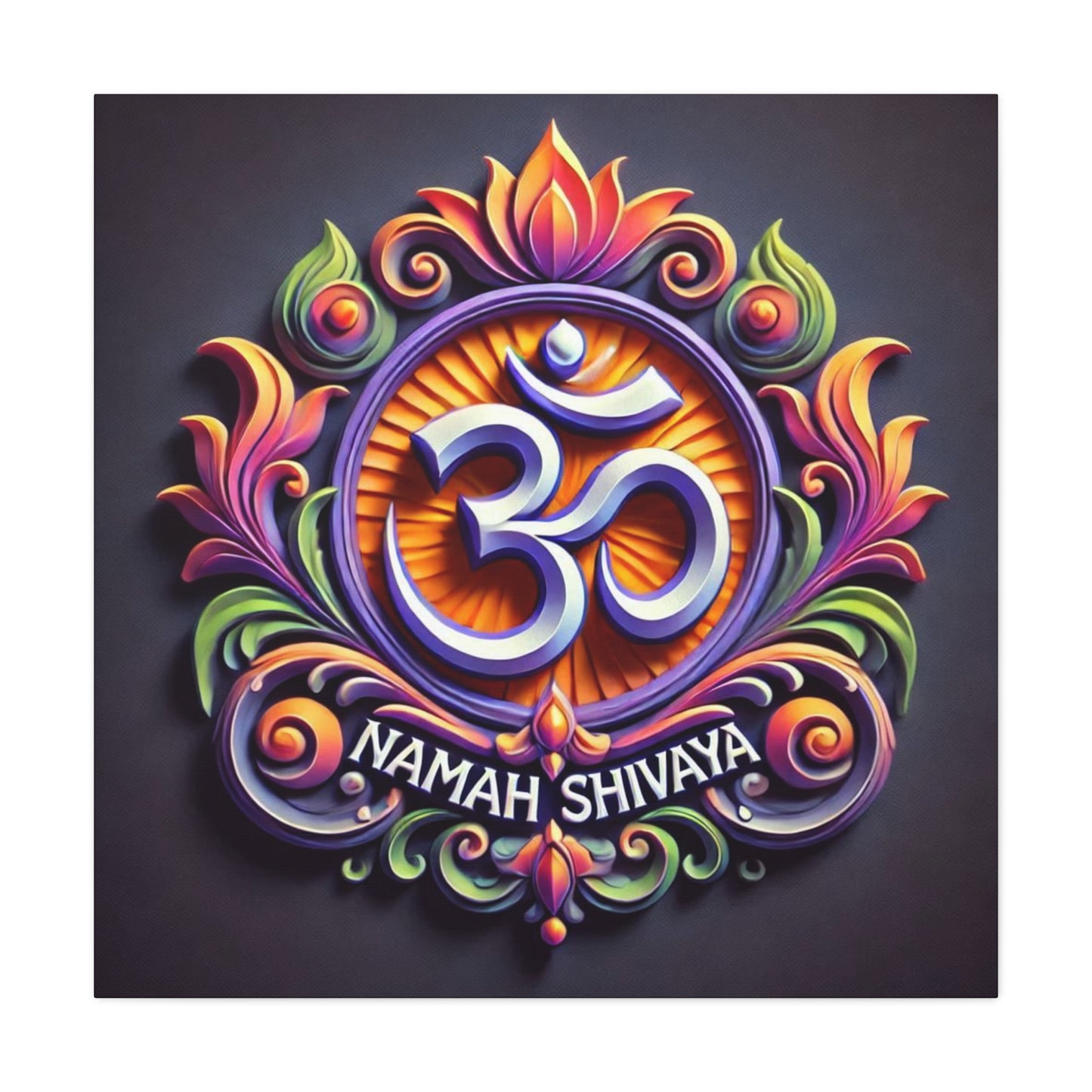 Vibrant OM Canvas Art: The Sound of the Universe