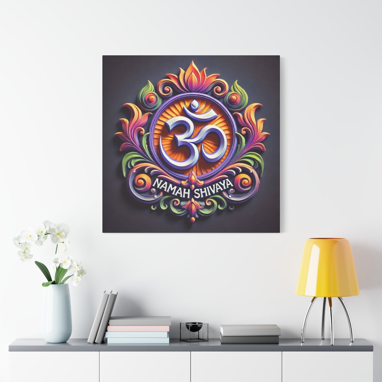 Vibrant OM Canvas Art: The Sound of the Universe