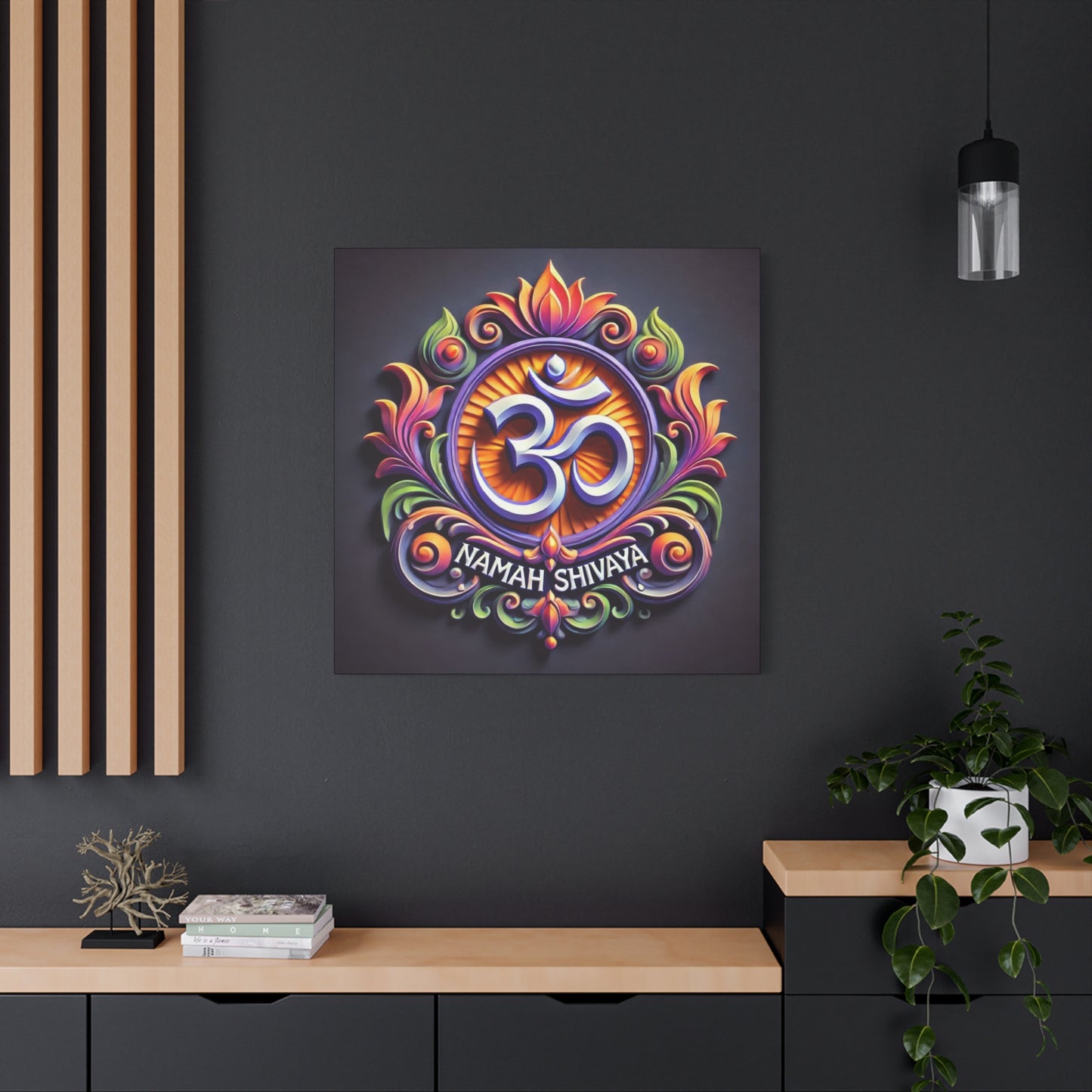 Vibrant OM Canvas Art: The Sound of the Universe