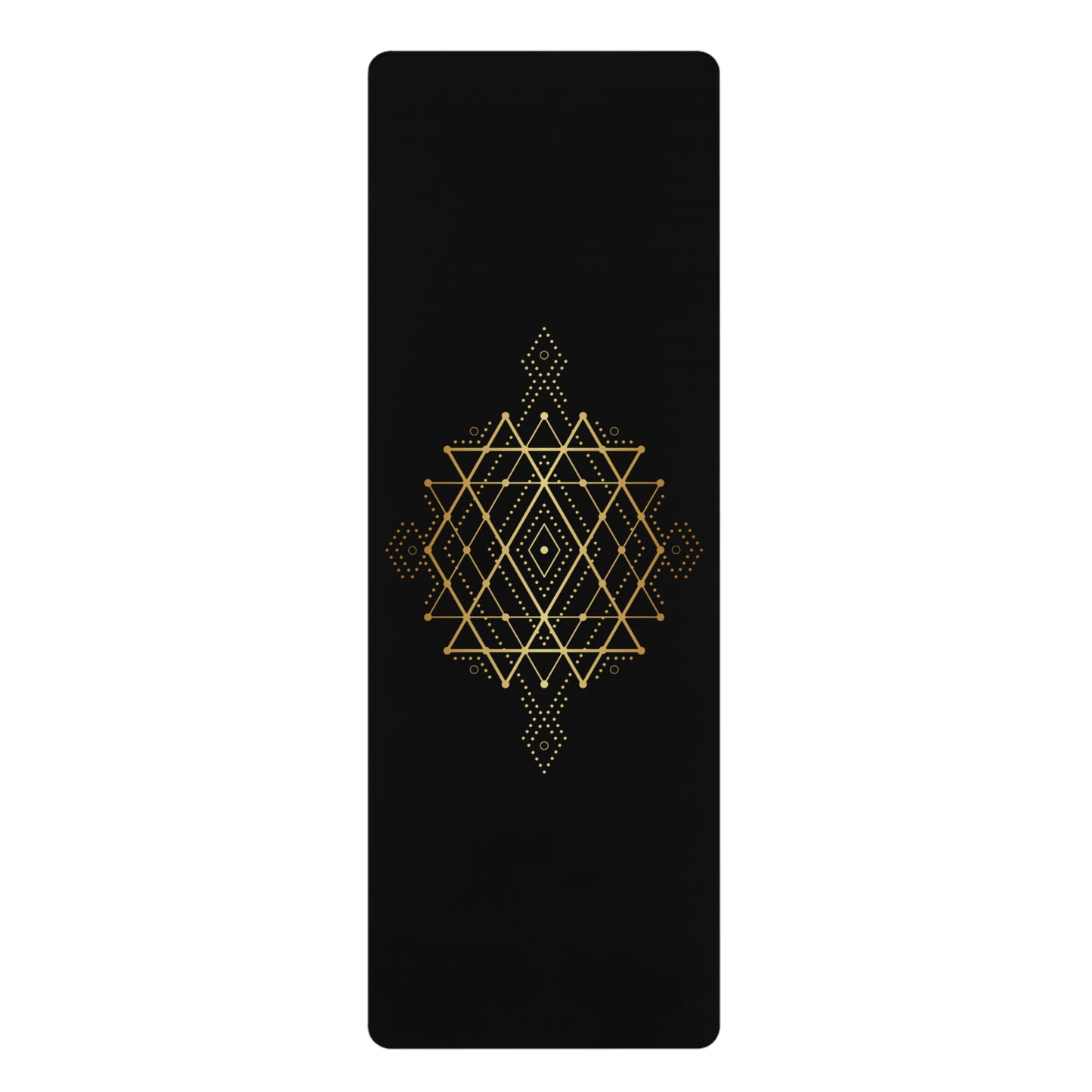 Tribal Gold: Eco-Friendly Rubber Yoga Mat for Mindful Movement