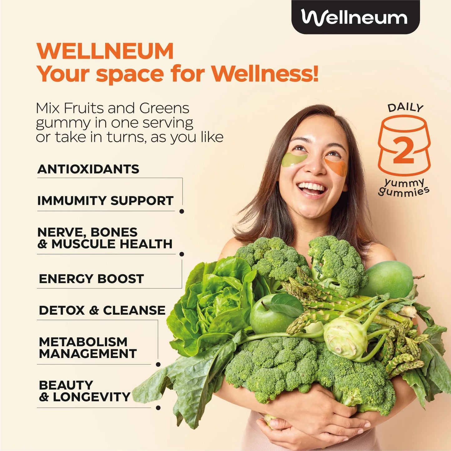 Superfood Gummies for Adults: Immune Support with Spirulina, D-Mannose, & Lion's Mane