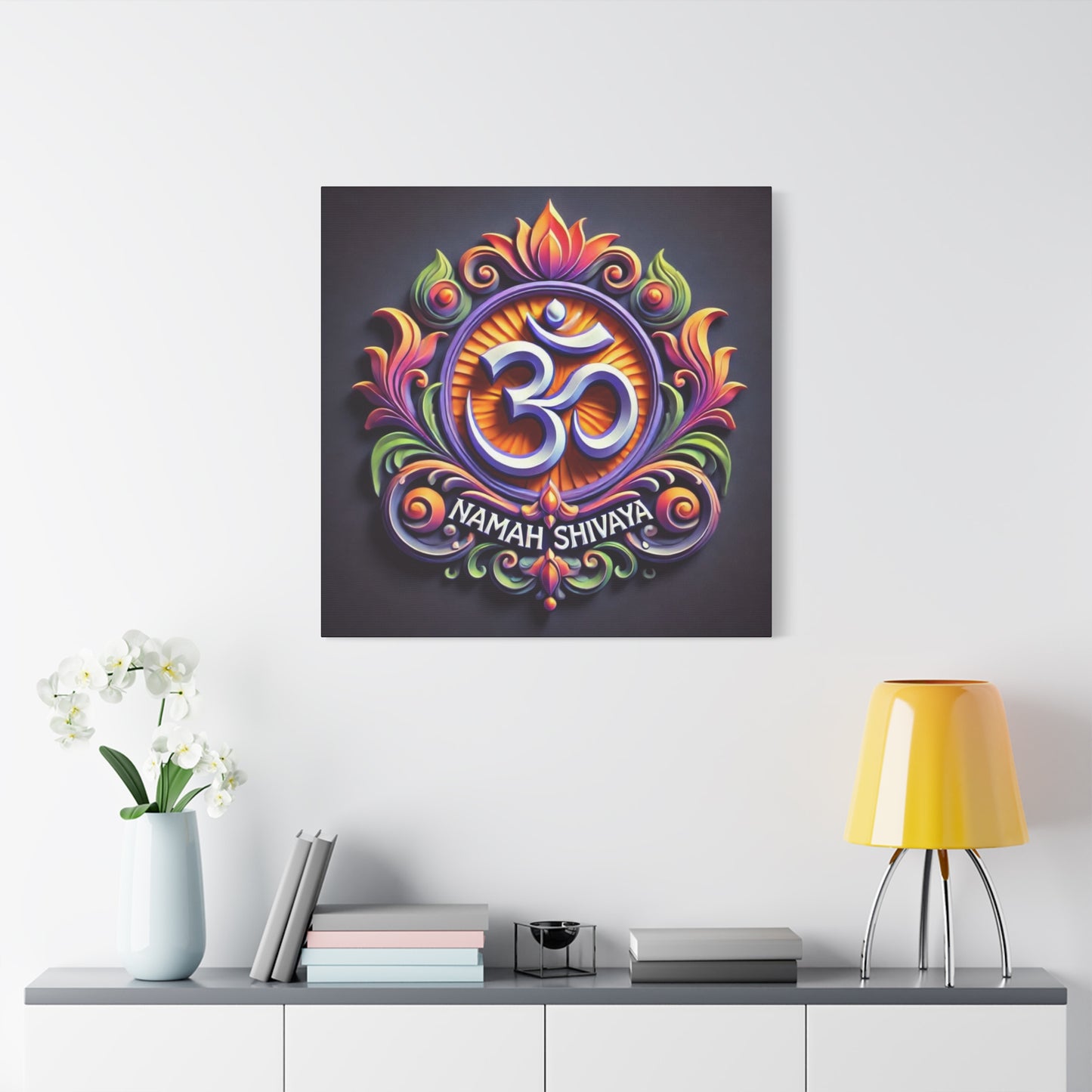 Vibrant OM Canvas Art: The Sound of the Universe