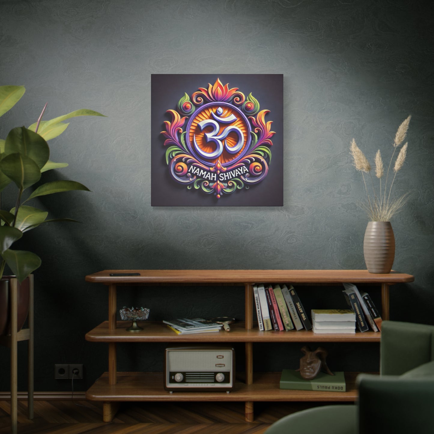 Vibrant OM Canvas Art: The Sound of the Universe