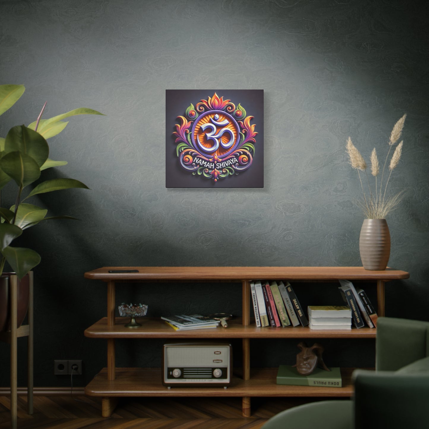 Vibrant OM Canvas Art: The Sound of the Universe