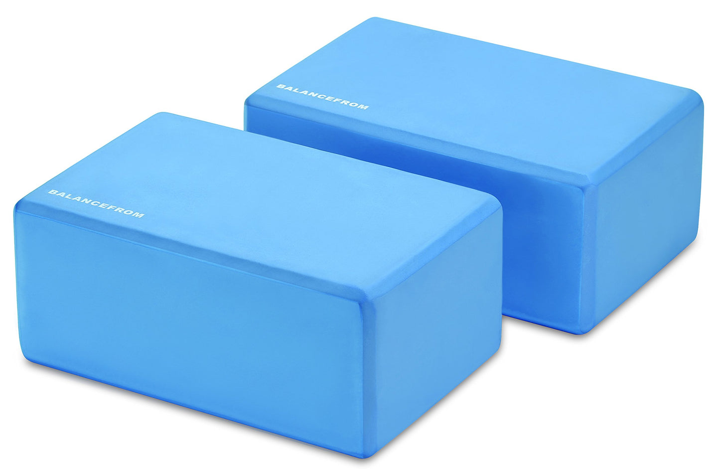 Set of 2 High Density Yoga Blocks, 9"x6"x4" Each, Pair, Multiple Colors