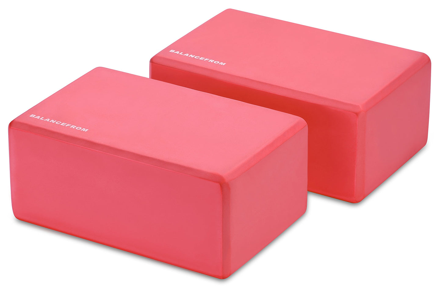 Set of 2 High Density Yoga Blocks, 9"x6"x4" Each, Pair, Multiple Colors