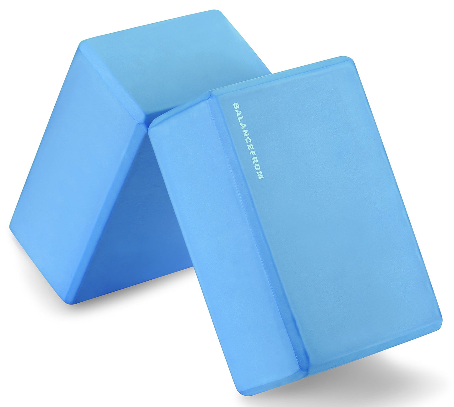 Set of 2 High Density Yoga Blocks, 9"x6"x4" Each, Pair, Multiple Colors