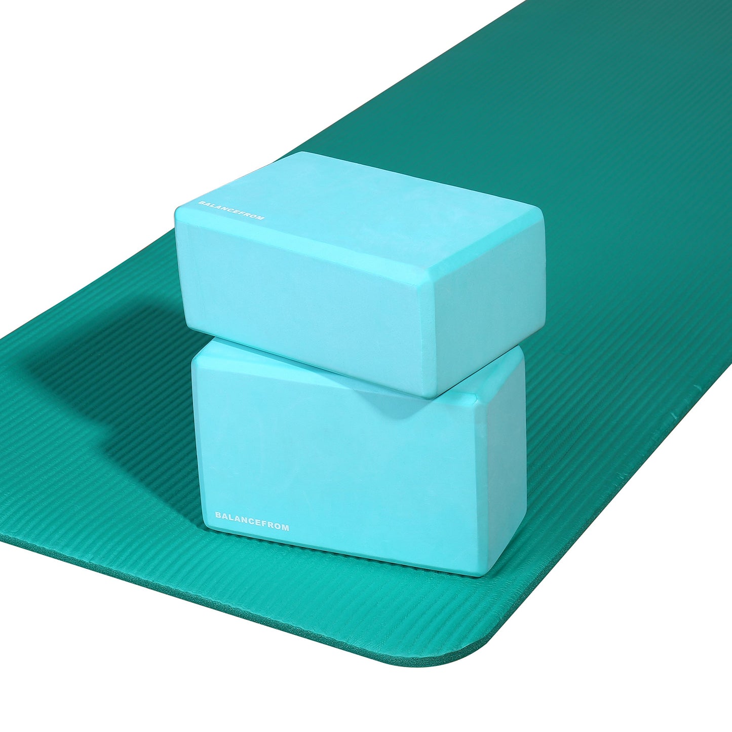 Set of 2 High Density Yoga Blocks, 9"x6"x4" Each, Pair, Multiple Colors