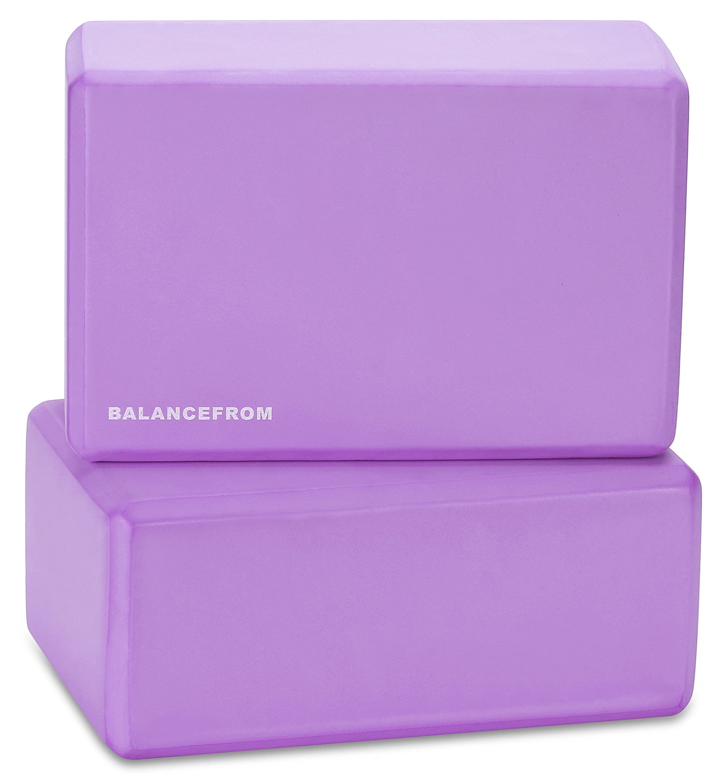 Set of 2 High Density Yoga Blocks, 9"x6"x4" Each, Pair, Multiple Colors