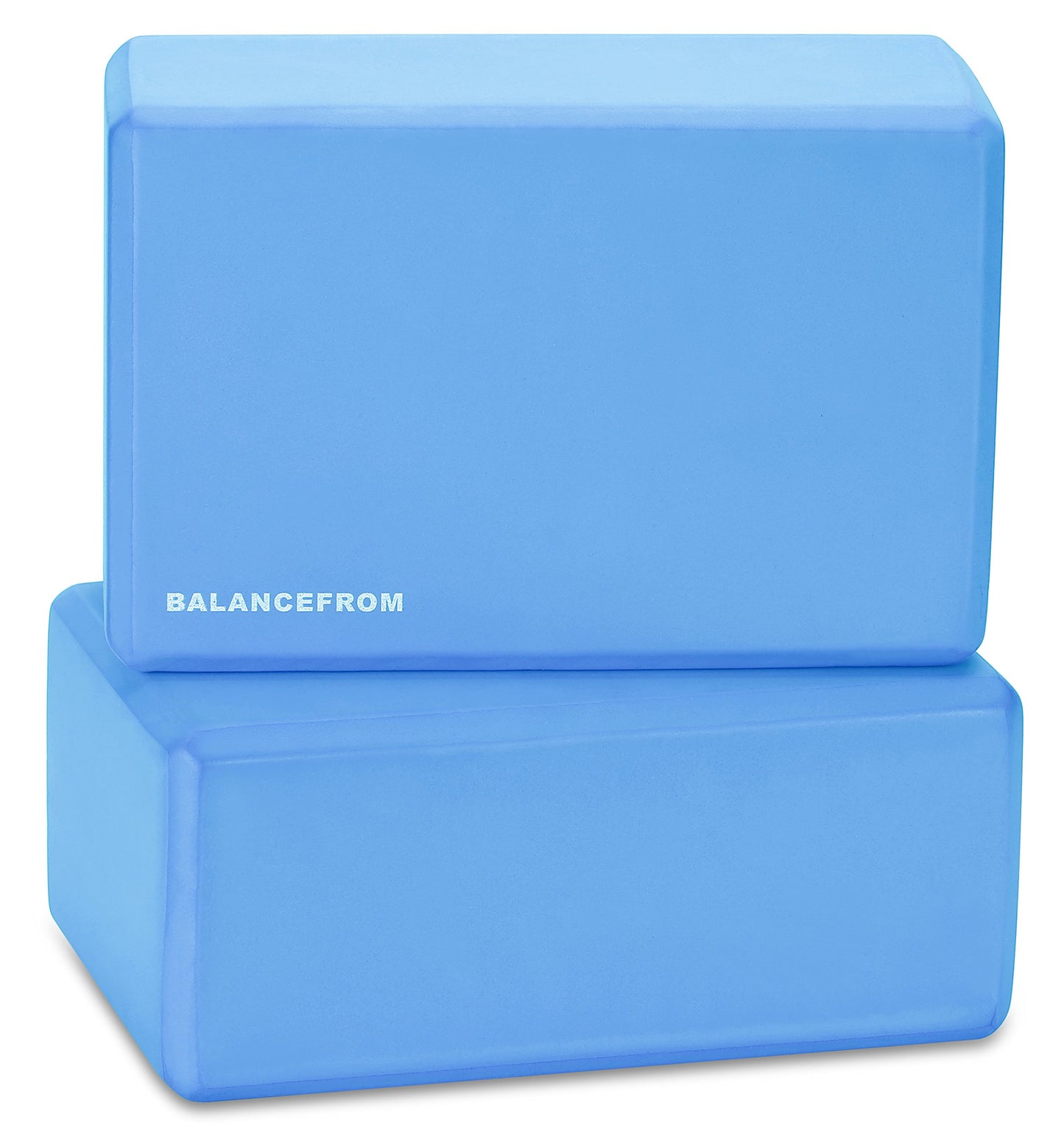 Set of 2 High Density Yoga Blocks, 9"x6"x4" Each, Pair, Multiple Colors