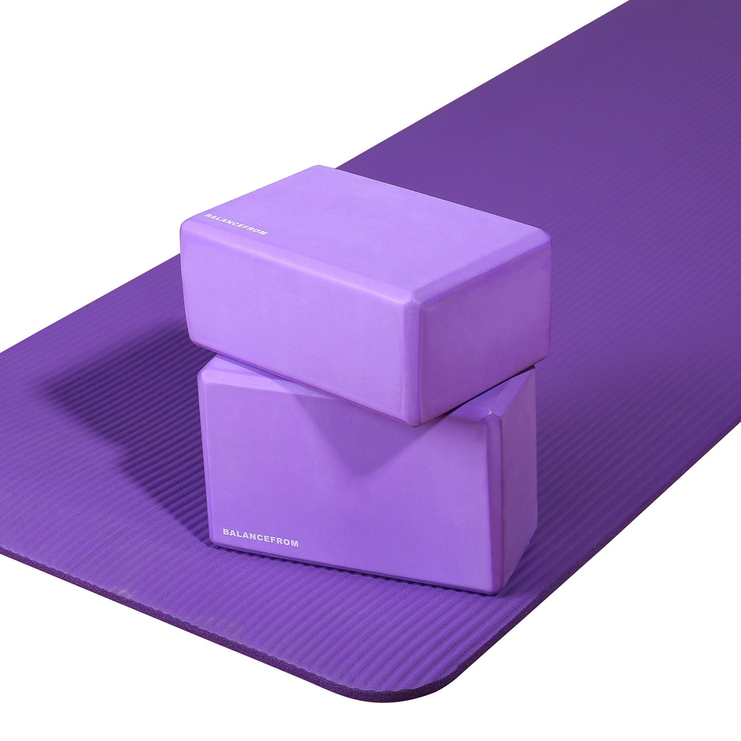 Set of 2 High Density Yoga Blocks, 9"x6"x4" Each, Pair, Multiple Colors