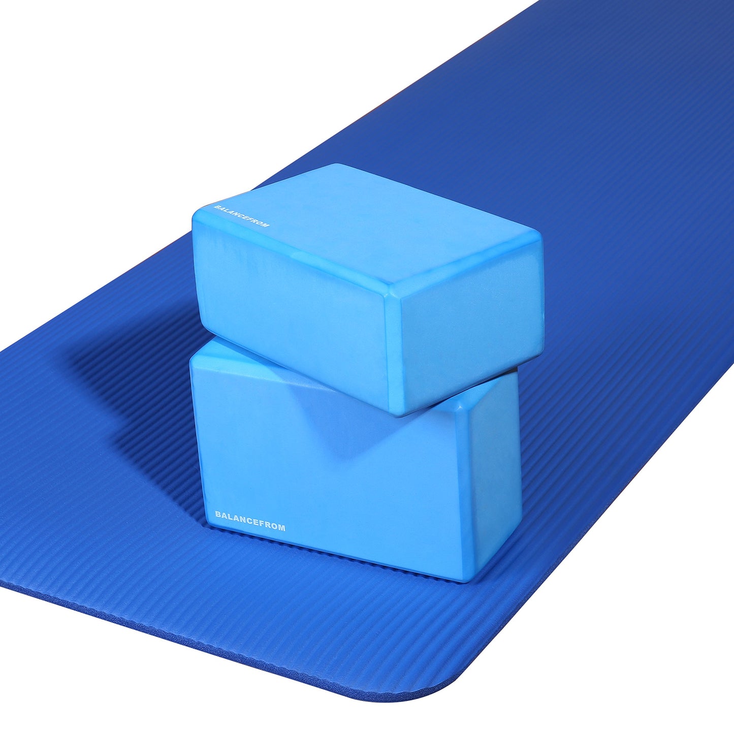 Set of 2 High Density Yoga Blocks, 9"x6"x4" Each, Pair, Multiple Colors