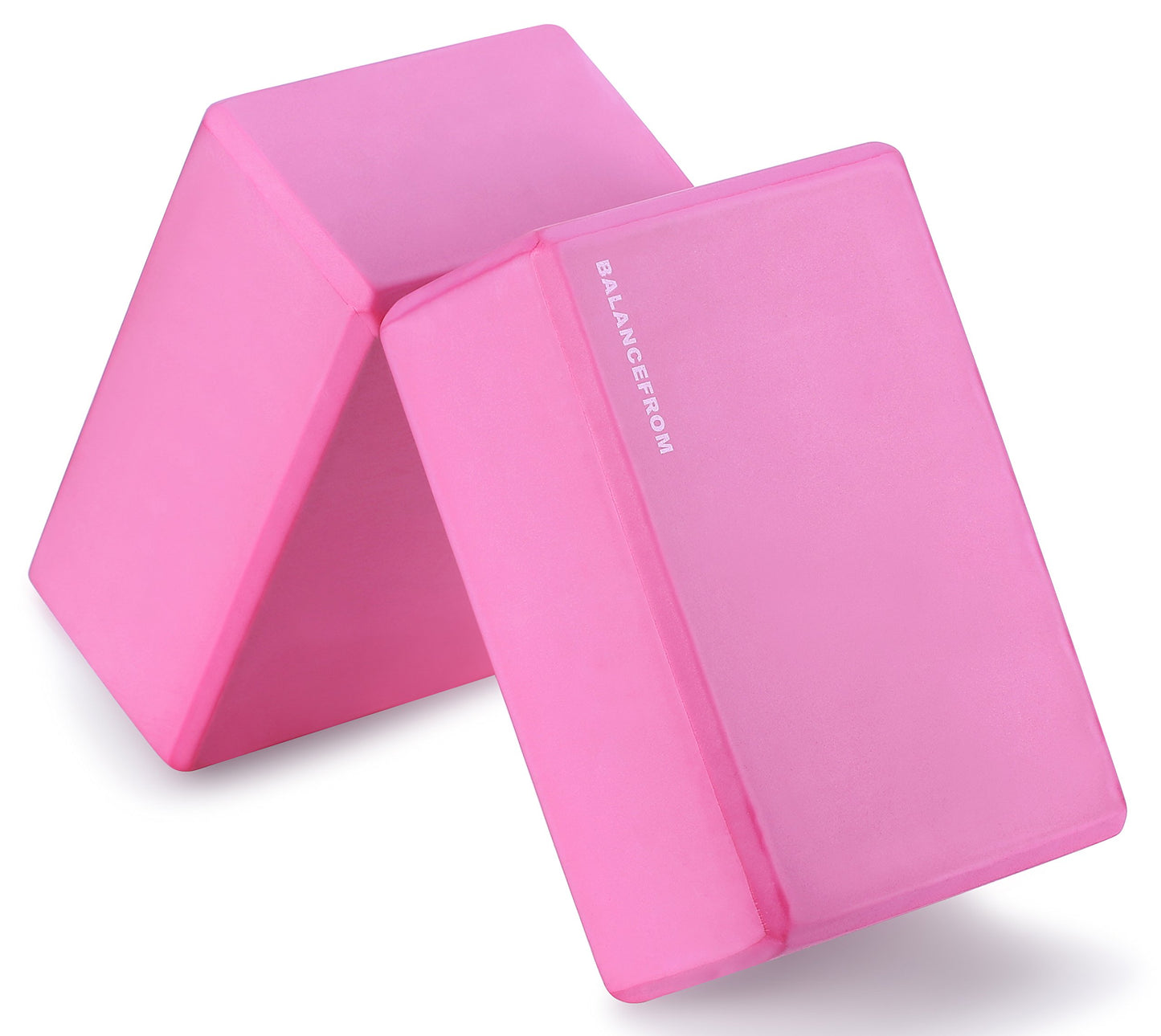 Set of 2 High Density Yoga Blocks, 9"x6"x4" Each, Pair, Multiple Colors