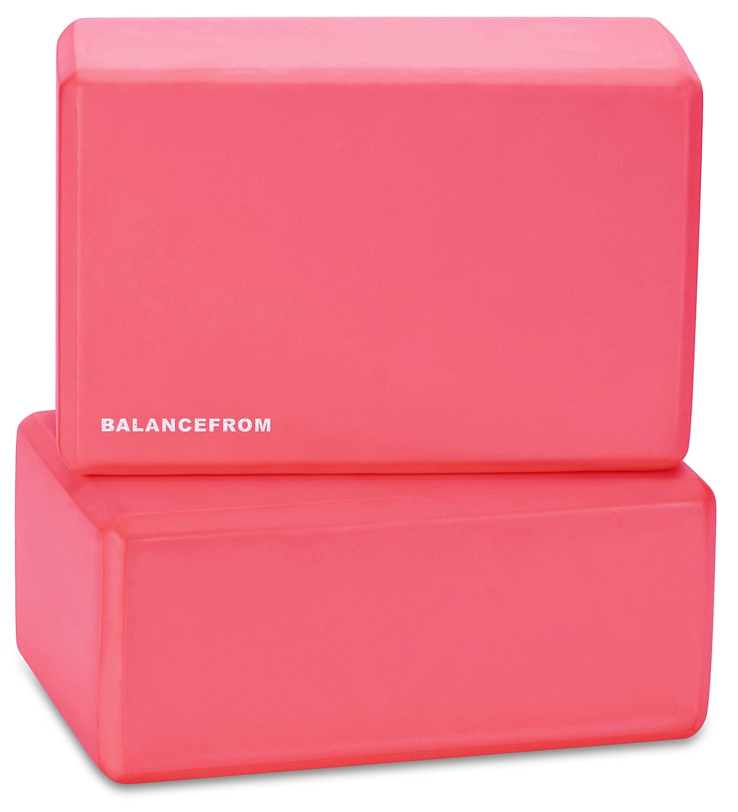 Set of 2 High Density Yoga Blocks, 9"x6"x4" Each, Pair, Multiple Colors