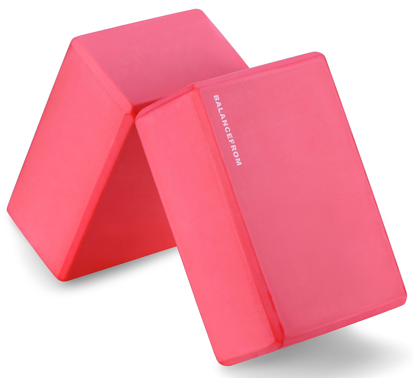 Set of 2 High Density Yoga Blocks, 9"x6"x4" Each, Pair, Multiple Colors