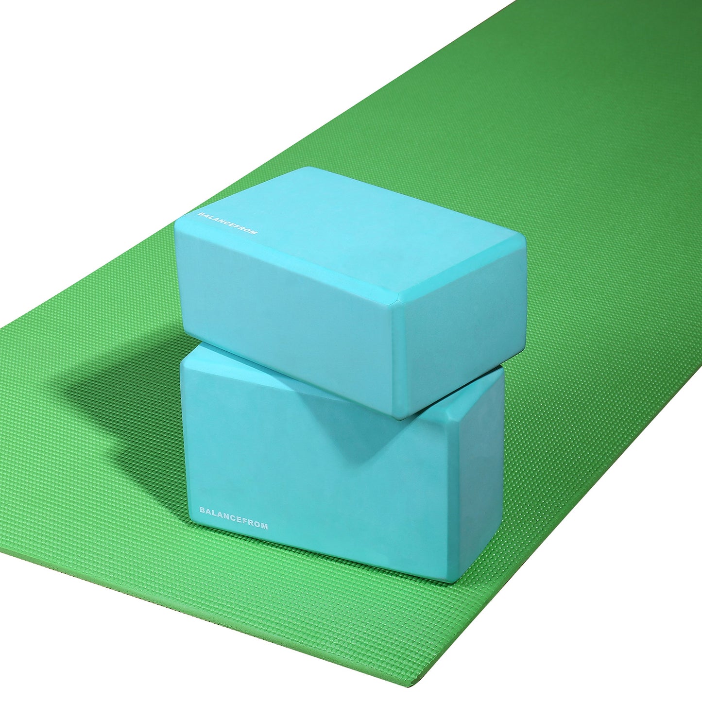 Set of 2 High Density Yoga Blocks, 9"x6"x4" Each, Pair, Multiple Colors