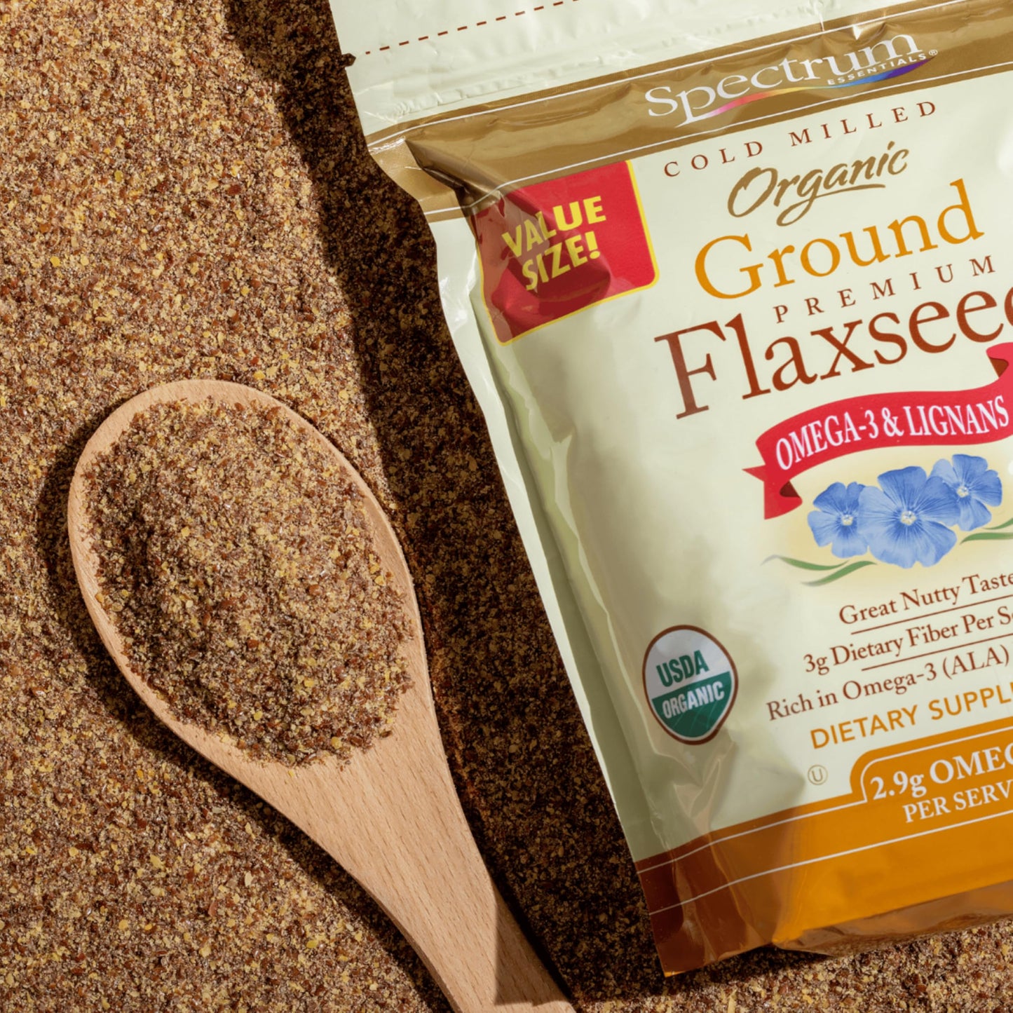 Spectrum Essentials Organic Ground Premium Flaxseed, 24 oz