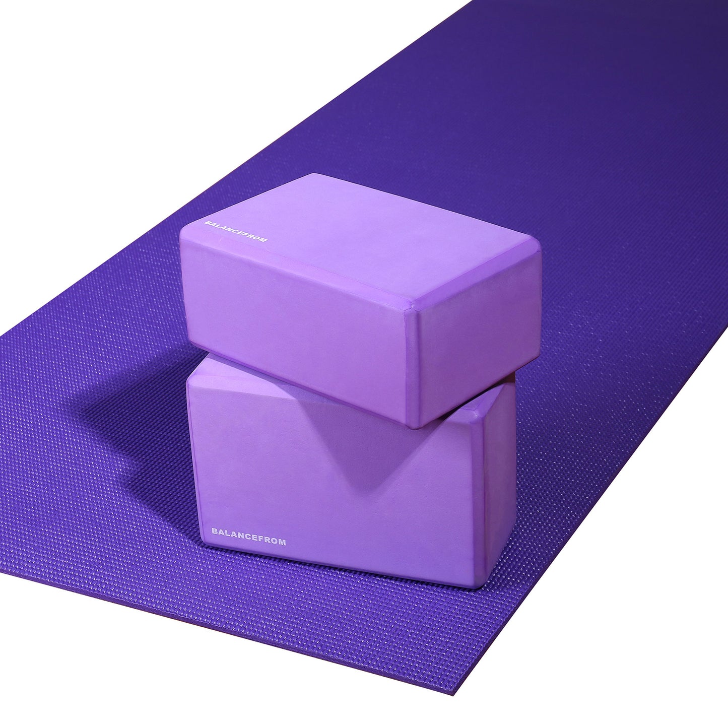 Set of 2 High Density Yoga Blocks, 9"x6"x4" Each, Pair, Multiple Colors