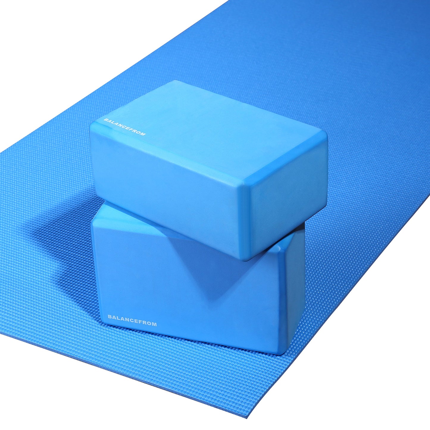 Set of 2 High Density Yoga Blocks, 9"x6"x4" Each, Pair, Multiple Colors