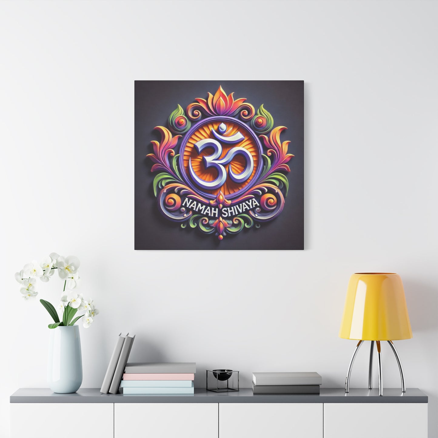 Vibrant OM Canvas Art: The Sound of the Universe