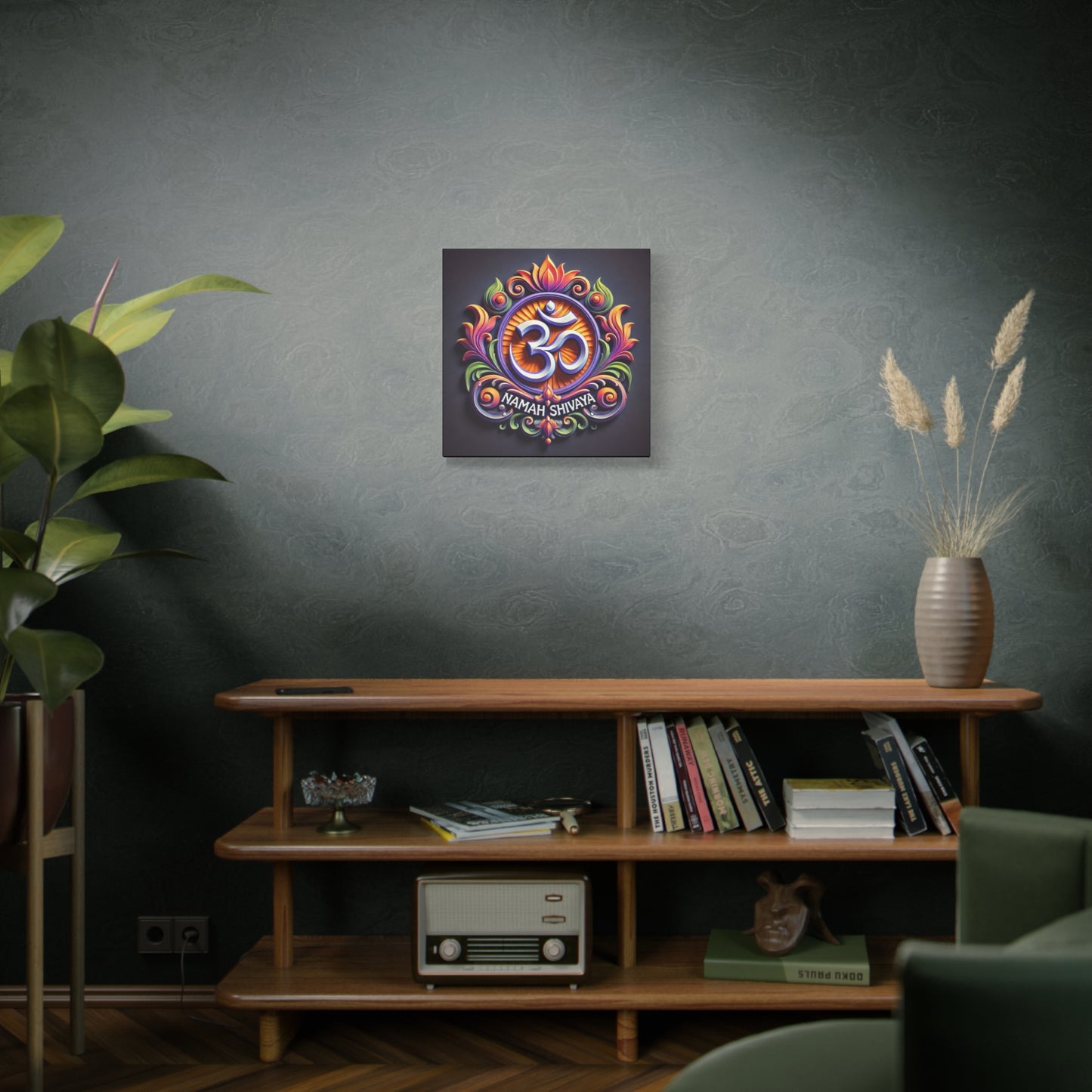 Vibrant OM Canvas Art: The Sound of the Universe