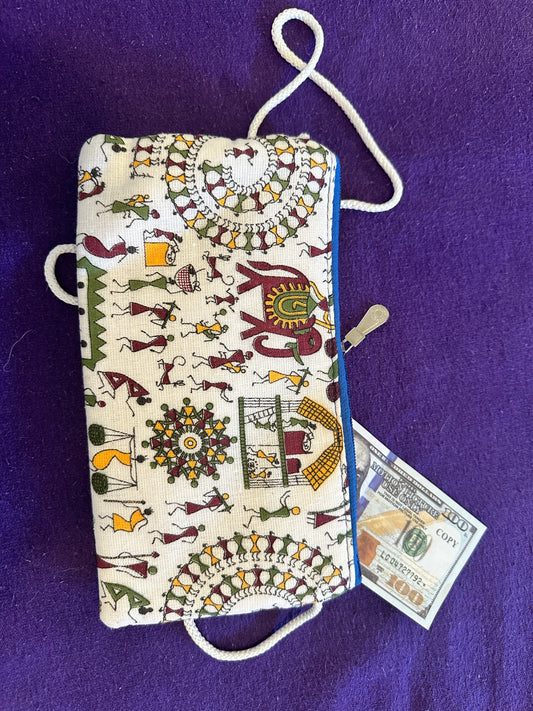Artisan Folk Art Crossbody Pouch — Stadium & Concert Friendly