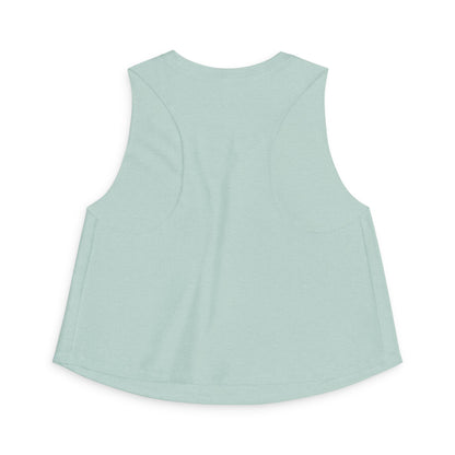Peaceful Peacock Women's Crop Top — Zen Logo Tank for Yoga & Casual Wear