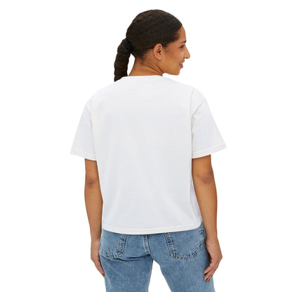 Boxy Tee — Retro 'Kinsta Orlando' Surf & Skate Badge