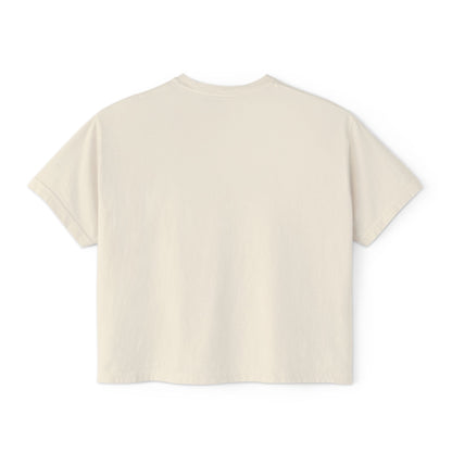 Boxy Tee — Retro 'Kinsta Orlando' Surf & Skate Badge