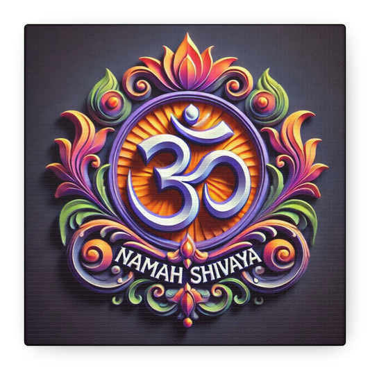 Vibrant OM Canvas Art: The Sound of the Universe