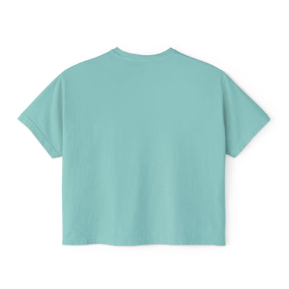 Boxy Tee — Retro 'Kinsta Orlando' Surf & Skate Badge