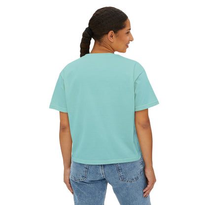 Boxy Tee — Retro 'Kinsta Orlando' Surf & Skate Badge