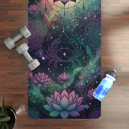 Mandala Lotus Rubber Yoga Mat — Cosmic Chakra Alignment Mat