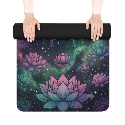 Mandala Lotus Rubber Yoga Mat — Cosmic Chakra Alignment Mat