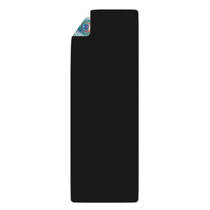 Peacock Dream Rubber Yoga Mat — Colorful Mandala Feather Design for Meditation & Yoga