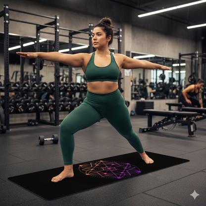 Eco-Friendly Yoga Mat with Vibrant Mandala Design | Non-Slip Rubber