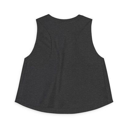 Peaceful Peacock Women's Crop Top — Zen Logo Tank for Yoga & Casual Wear