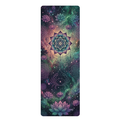 Mandala Lotus Rubber Yoga Mat — Cosmic Chakra Alignment Mat