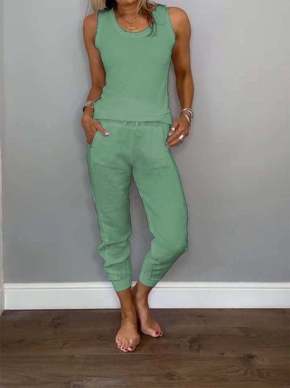 The "Breathe Easy" Cotton-Linen Lounge Set