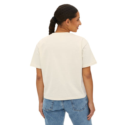 Boxy Tee — Retro 'Kinsta Orlando' Surf & Skate Badge