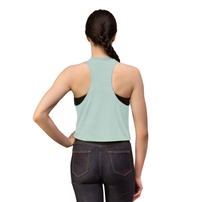 Peaceful Peacock Women's Crop Top — Zen Logo Tank for Yoga & Casual Wear