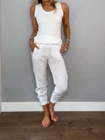 The "Breathe Easy" Cotton-Linen Lounge Set