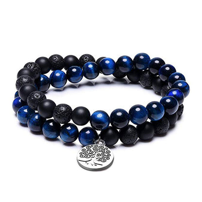 🌈108-Bead Natural Stone Mala Necklace Collection (6mm)