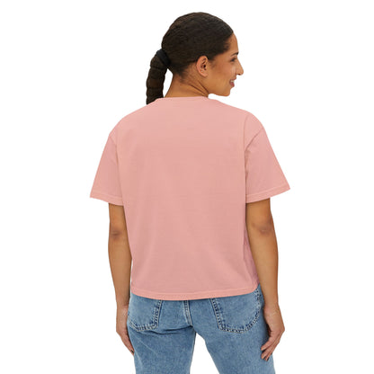 Boxy Tee — Retro 'Kinsta Orlando' Surf & Skate Badge
