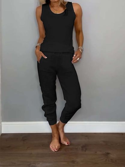 The "Breathe Easy" Cotton-Linen Lounge Set