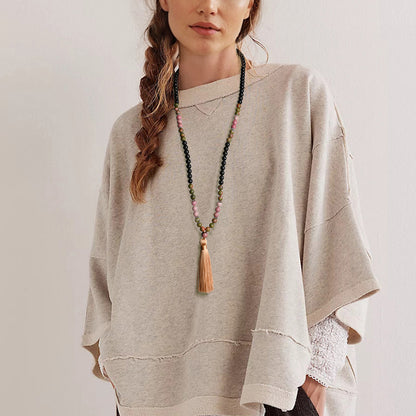 🪷 THE BOHO SPIRIT: 108 Natural Stone Tassel Mala