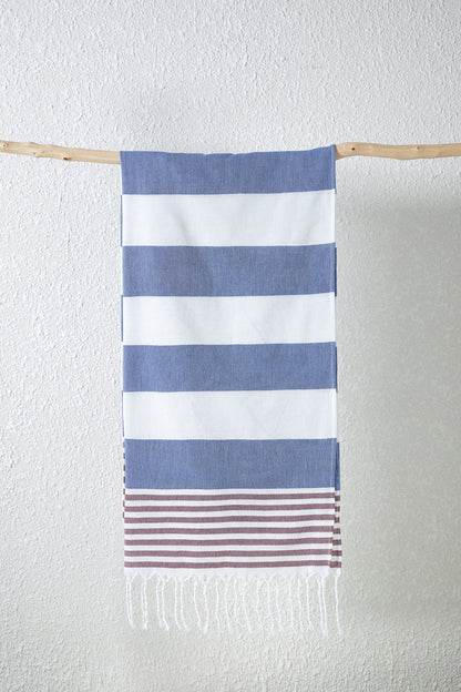Turkish Beach Towel Cotton And Linen Stripes Quick-drying Shawl