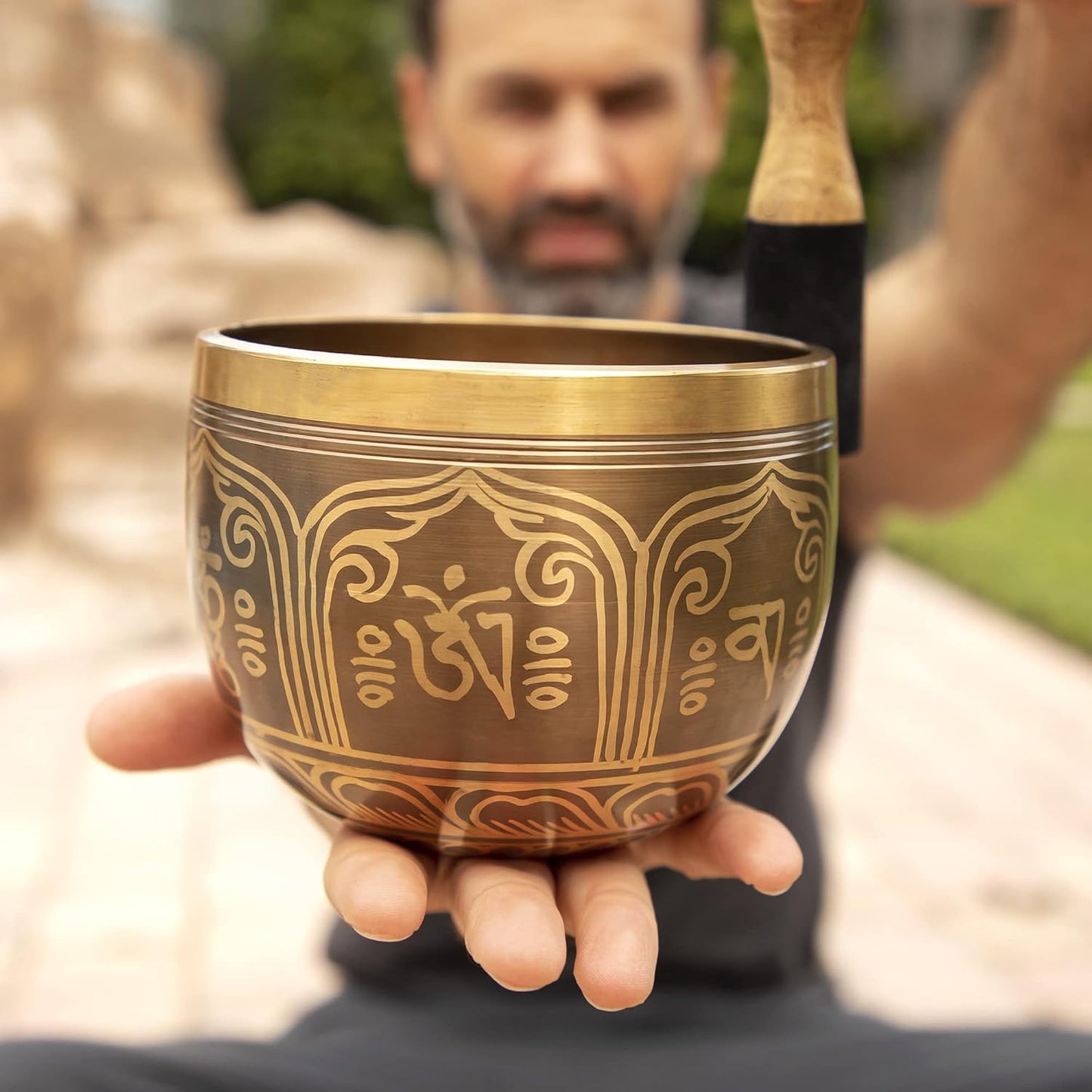 Meditative Deep Singing Bowl with Mallet and Cushion - Tibetan Sound Bowls for Energy Healing, Mindfulness, Grounding, Zen, Meditation - Exquisite, Unique Home Decor and Gift Sets, 1693